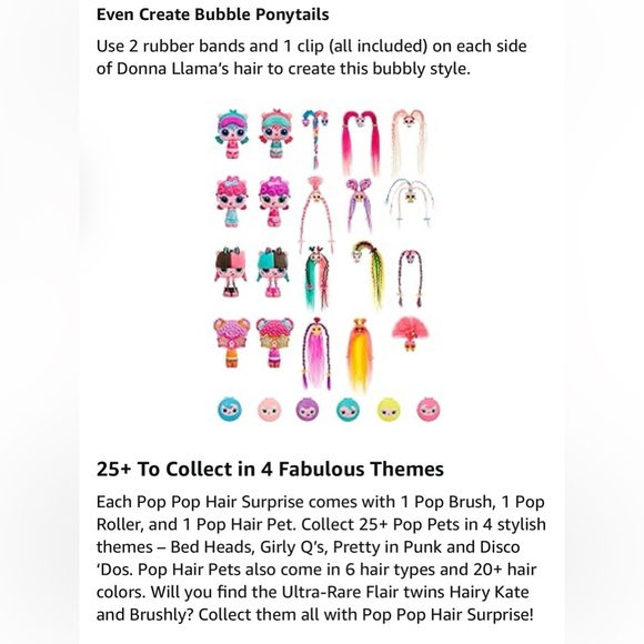 Pop Pop Hair Surprise 3-in-1 Pop Pets with Long Brushable Hair (Series 1) Rock - Picture 14 of 14